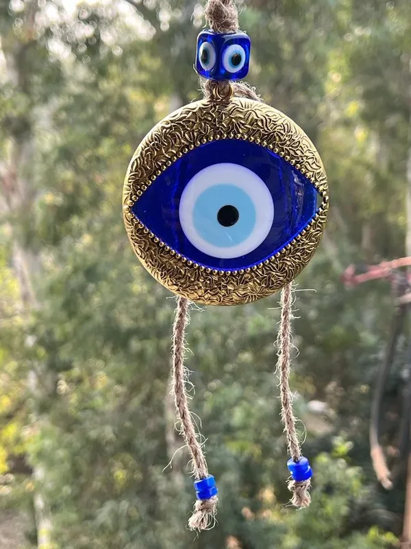 BLUE_BEADS_Evil_Eye_Lucky_Pendant_Design_Prevent_Bad_Energy_Bring_Wealth_Fortune_Coloured_Glaze_Alloy_Evil_Eye_Hanging_Ornament,Evil_Eye_Decor,Evil_Eye_Car_Ornament_(Gold_Evil_Eye)
