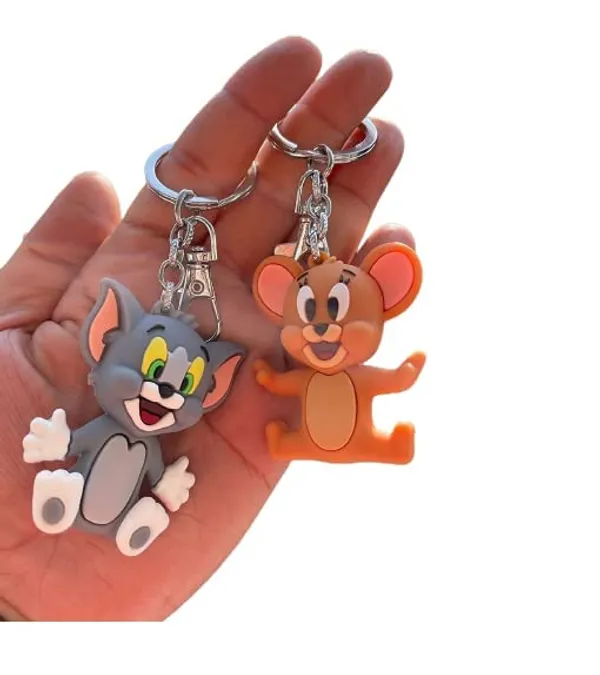 Pack_Of_2_Blue_Beads_Combo_Offer_New_Trending_Multi_Color_3D_Cartoon_Character_Rubber_Keychain_Chain_Keyring_(Pack_of_2_Pcs_Any_Design)