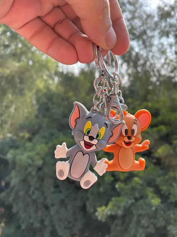 Pack_Of_2_Blue_Beads_Combo_Offer_New_Trending_Multi_Color_3D_Cartoon_Character_Rubber_Keychain_Chain_Keyring_(Pack_of_2_Pcs_Any_Design)