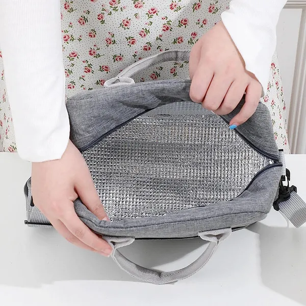 BLUE_BEADS_Thermal_Insulated_Travel_Lunch_Bags_Small_for_Women_Work,_Student_Kids_to_School_Leak-Proof_Hot_Cold_Lunch_Bag_Reusable_Tote_Bag_with_Aluminium_Inner_Foil_(1_Pcs)_Grey