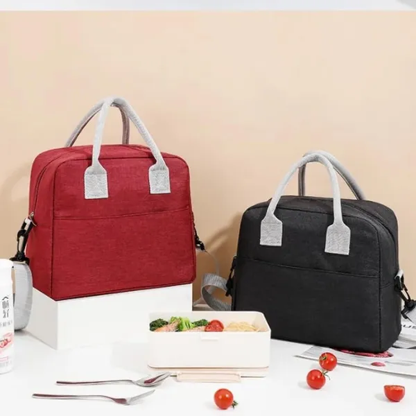 BLUE_BEADS_Thermal_Insulated_Travel_Lunch_Bags_Small_for_Women_Work,_Student_Kids_to_School_Leak-Proof_Hot_Cold_Lunch_Bag_Reusable_Tote_Bag_with_Aluminium_Inner_Foil_(1_Pcs)_Grey