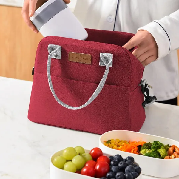 BLUE_BEADS_Thermal_Insulated_Travel_Lunch_Bags_Small_for_Women_Work,_Student_Kids_to_School_Leak-Proof_Hot_Cold_Lunch_Bag_Reusable_Tote_Bag_with_Aluminium_Inner_Foil_(1_Pcs)_RED