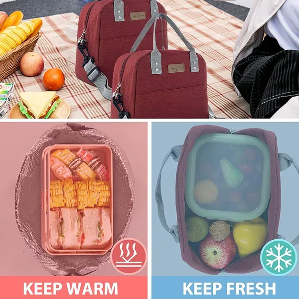BLUE_BEADS_Thermal_Insulated_Travel_Lunch_Bags_Small_for_Women_Work,_Student_Kids_to_School_Leak-Proof_Hot_Cold_Lunch_Bag_Reusable_Tote_Bag_with_Aluminium_Inner_Foil_(1_Pcs)_RED
