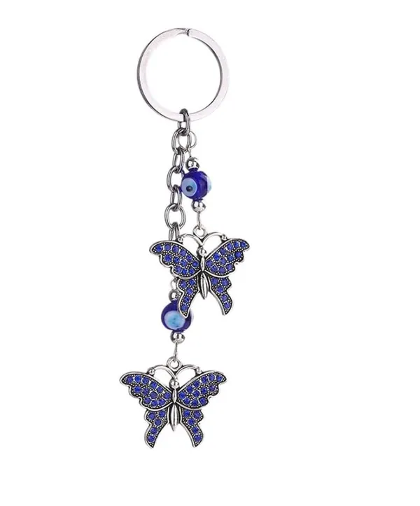 Pack_Of_2_Blue_&_Silver_With_Crystal_Butterfly_Keychain_For_Bike/Car_Gifting_With_Key_Ring_AntiRust