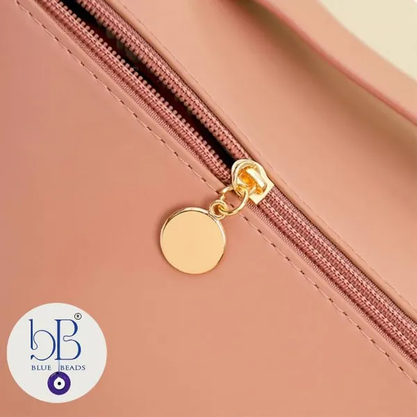 BLUE_BEADS_2pcs_Women_PU_Leather_Cosmetic_Bag_with_Makeup_Brush_Bag_Multifunction_Toiletries_Organizer_Portable_Travel_Waterproof_Makeup_Pouch_Toiletry_Bag_for_Women_and_Girls_(PINK)
