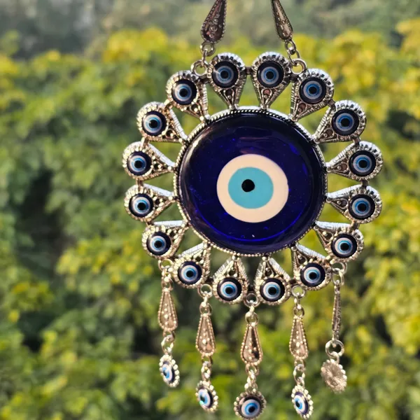 BLUE_BEADS_Evil_Eye_Lucky_Pendant_Design_Prevent_Bad_Energy_Bring_Wealth_Fortune_Coloured_Glaze_Alloy_Evil_Eye_Hanging_Ornament,Evil_Eye_Decor,Evil_Eye_Car_Ornament_(Sun_with_Charm_Design)