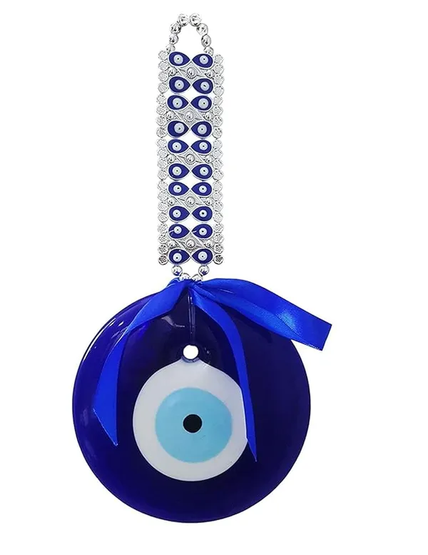 Evil_Eye_Hanging_Wall_Hanging_Feng_Shui_Vastu_Blue_Big_Glass_Evil_Eye_Door_Hanging_Nazar_Suraksha_Protection_Good_Luck_Home/Office_(X_Large),_Turkish_Amulet_Decoration_Home_(Silver)