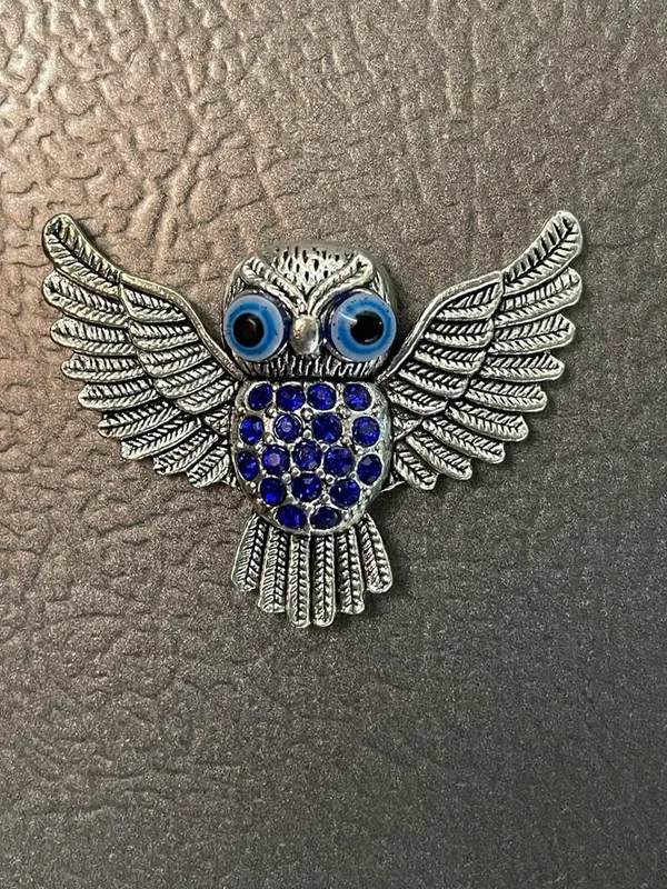 Pack_of_2_BLUE_BEADS_Home_&_Decor_Magnets_Silver_&_Gold_Flying_Owl_Turkish_Evil_Eye_Fridge_Magnet_Refrigerator_Sticker_-_Sign_of_Good_Luck_&_Protection_Unique_Souvenir_Items_Home_and_Office_Decorative_Things_&_Car_Accessories