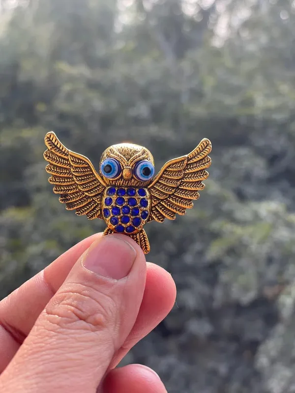 Pack_of_2_BLUE_BEADS_Home_&_Decor_Magnets_Silver_&_Gold_Flying_Owl_Turkish_Evil_Eye_Fridge_Magnet_Refrigerator_Sticker_-_Sign_of_Good_Luck_&_Protection_Unique_Souvenir_Items_Home_and_Office_Decorative_Things_&_Car_Accessories