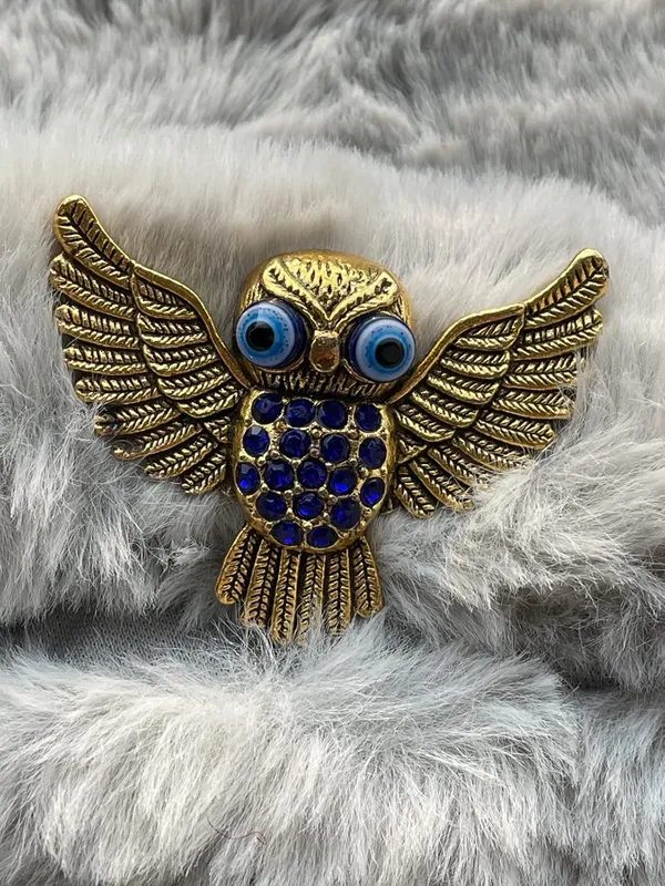 Pack_of_2_BLUE_BEADS_Home_&_Decor_Magnets_Silver_&_Gold_Flying_Owl_Turkish_Evil_Eye_Fridge_Magnet_Refrigerator_Sticker_-_Sign_of_Good_Luck_&_Protection_Unique_Souvenir_Items_Home_and_Office_Decorative_Things_&_Car_Accessories
