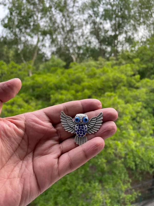 Pack_of_2_BLUE_BEADS_Home_&_Decor_Magnets_Silver_&_Gold_Flying_Owl_Turkish_Evil_Eye_Fridge_Magnet_Refrigerator_Sticker_-_Sign_of_Good_Luck_&_Protection_Unique_Souvenir_Items_Home_and_Office_Decorative_Things_&_Car_Accessories