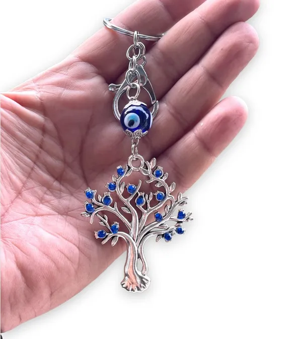Blue_&_Silver_Tree_Shape_Pendant_With_Evil_Eye_Keychain_Crystal_Alloy_Keyring_For_Men_And_Women