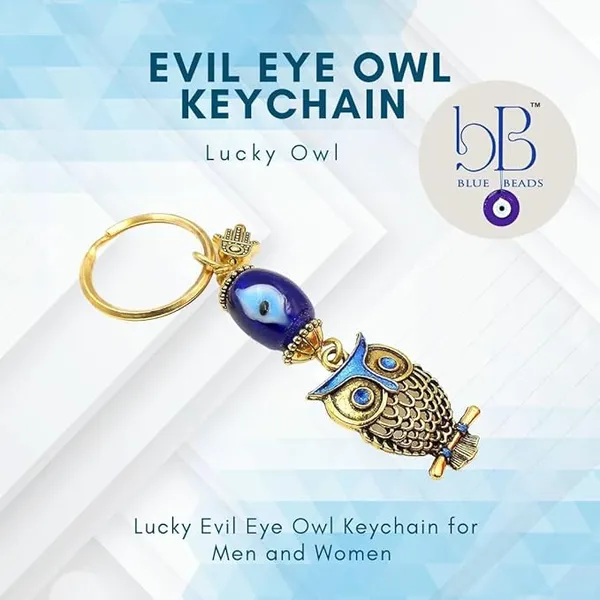 Pack_of_2_BLUE_BEADS_Gold_Owl_Design_Pendant_with_Blue_Evil_Eye_Keychain_Keyring_for_Men_and_Women_|_Zinc