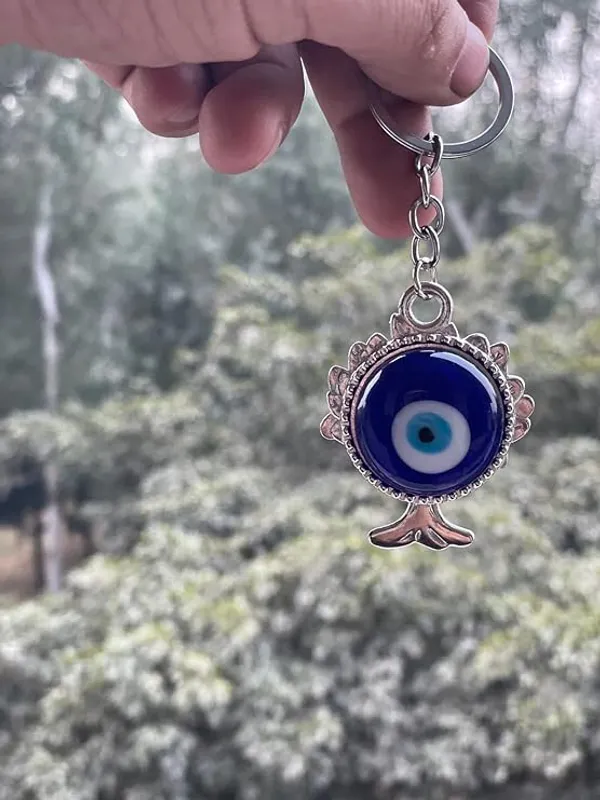 Pack_of_2_BLUE_BEADS_Round_Evil_Eye_trending_Keychain_Keyring_for_Men_and_Women