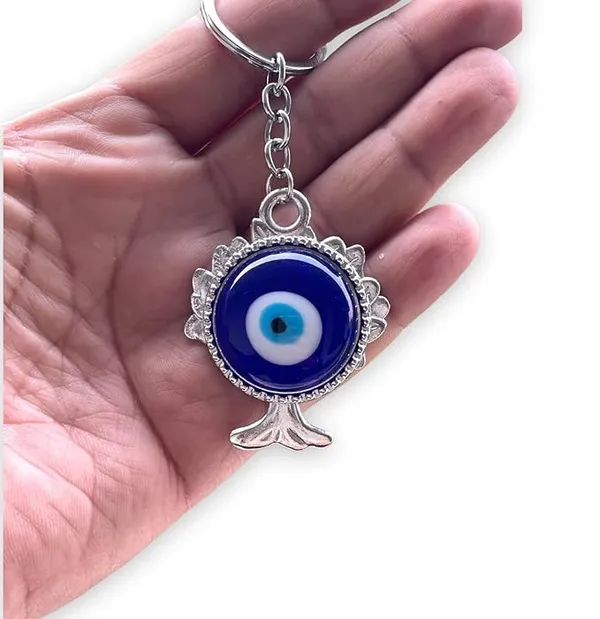 Pack_of_2_BLUE_BEADS_Round_Evil_Eye_trending_Keychain_Keyring_for_Men_and_Women