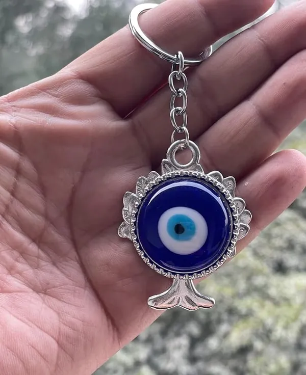 Pack_of_2_BLUE_BEADS_Round_Evil_Eye_trending_Keychain_Keyring_for_Men_and_Women