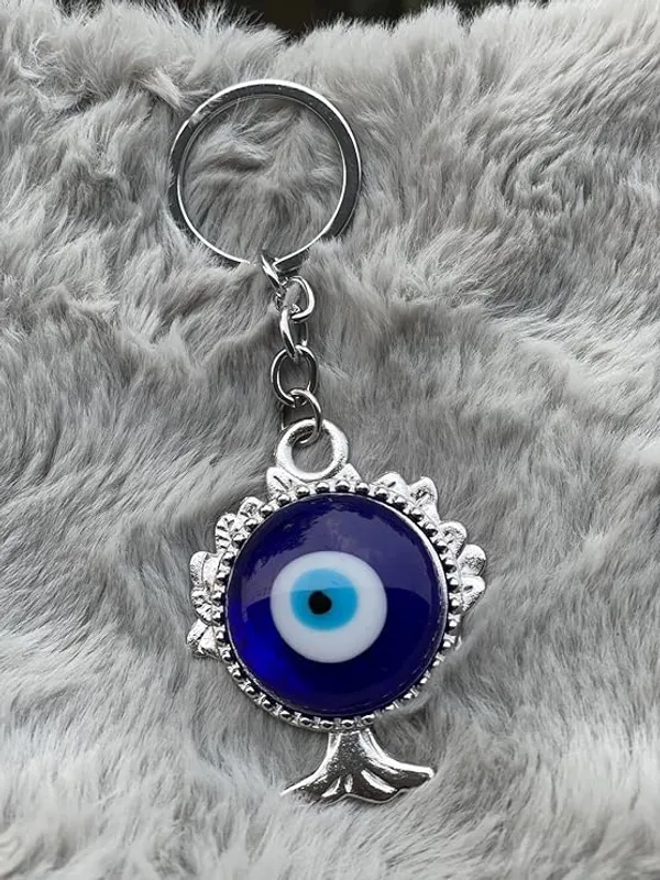 Pack_of_2_BLUE_BEADS_Round_Evil_Eye_trending_Keychain_Keyring_for_Men_and_Women