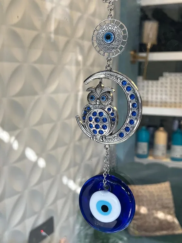 BLUE_BEADS_Home_Decor_Owl_with_Evil_Eye_Pendant_Decoration_for_Diwali_Gifts,_Evil_Eye_Hanging/Door_Hanging_Ornament_Amulet_for_Car,_Home_and_Office_for_Protection_and_Blessing