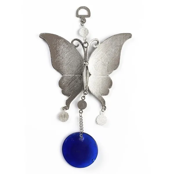 Blue_&_Silver_Metal_Butterfly_With_Evil_Eye_Pendant_Decoration,_Wall/Door_Hanging_Ornament_Amulet_For_Car