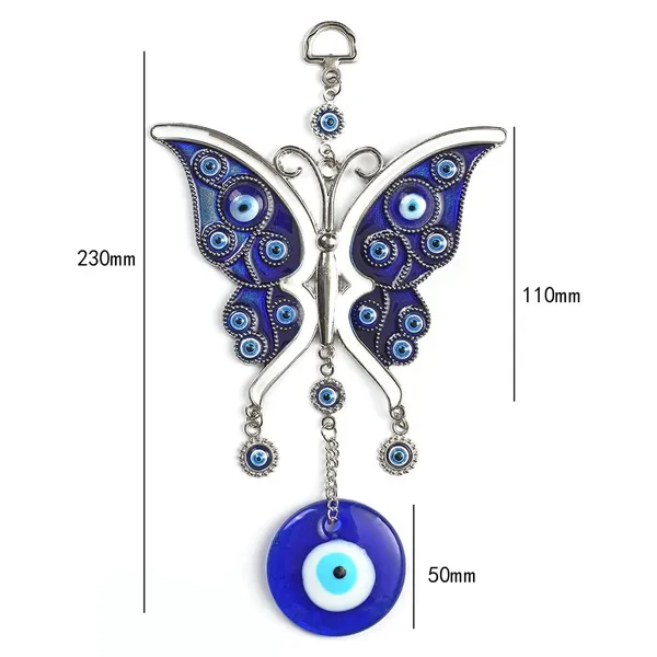 Blue_&_Silver_Metal_Butterfly_With_Evil_Eye_Pendant_Decoration,_Wall/Door_Hanging_Ornament_Amulet_For_Car