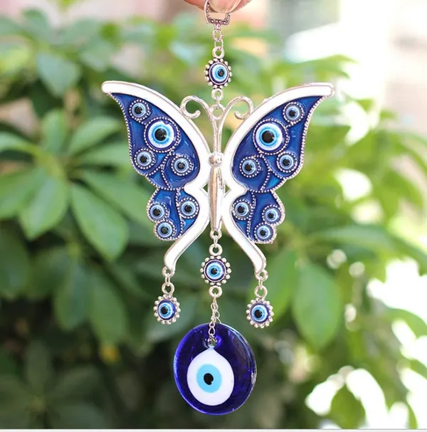 Blue_&_Silver_Metal_Butterfly_With_Evil_Eye_Pendant_Decoration,_Wall/Door_Hanging_Ornament_Amulet_For_Car