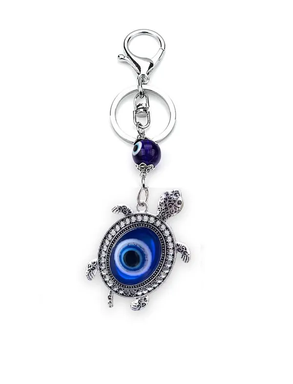 Pack_Of_2_Blue_&_Silver_Evil_Eye_Lucky_Turtle_Keychain_For_Bike/Car_Gifting_With_Key_Ring_AntiRust