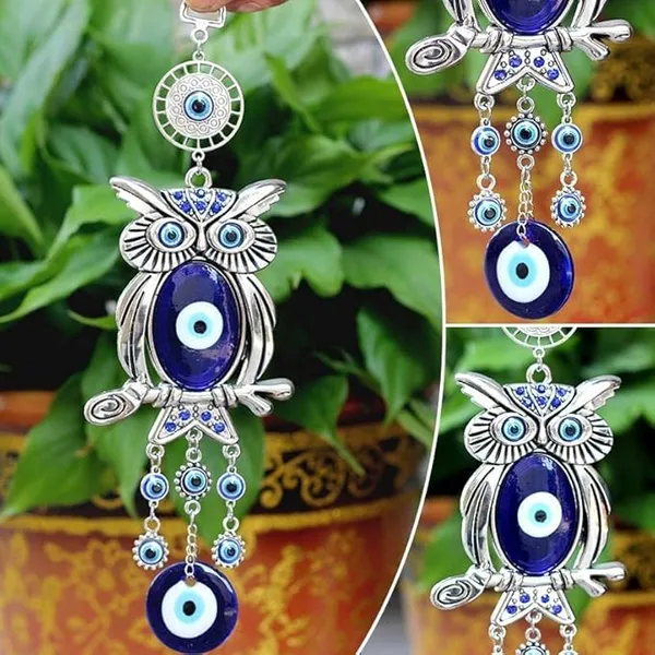 BLUE_BEADS_Evil_Eye_Lucky_Owl_Pendant_Design_Prevent_Bad_Energy_Bring_Wealth_Fortune_Coloured_Glaze_Alloy_Evil_Eye_Hanging_Ornament,Evil_Eye_Decor,Evil_Eye_Car_Ornament_(Owl_Design)