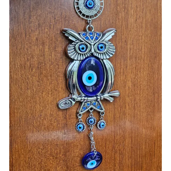 BLUE_BEADS_Evil_Eye_Lucky_Owl_Pendant_Design_Prevent_Bad_Energy_Bring_Wealth_Fortune_Coloured_Glaze_Alloy_Evil_Eye_Hanging_Ornament,Evil_Eye_Decor,Evil_Eye_Car_Ornament_(Owl_Design)
