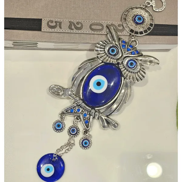 BLUE_BEADS_Evil_Eye_Lucky_Owl_Pendant_Design_Prevent_Bad_Energy_Bring_Wealth_Fortune_Coloured_Glaze_Alloy_Evil_Eye_Hanging_Ornament,Evil_Eye_Decor,Evil_Eye_Car_Ornament_(Owl_Design)