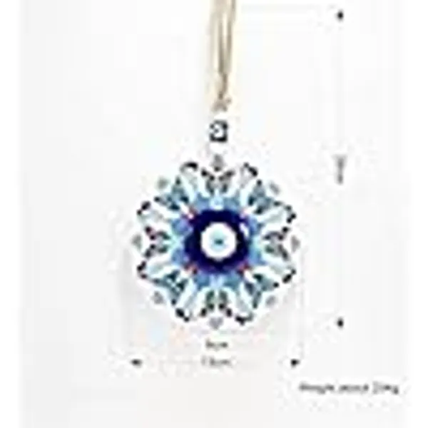 BLUE_BEADS_Home_Decor_Evil_Eye_Hanging_White_Butterfly_Print_with_Turkish_Feng_Shui_Vastu_Blue_Glass_Evil_Eye_Door_Hanging_Nazar_batu_Protection_Good_Luck_Gifting_Home/Office