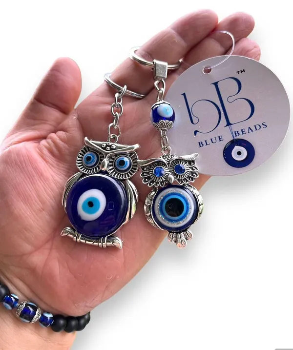 Pack_Of_2_Blue_&_Silver_Original_And_Evil_Eye_Keychain_For_Bike/Car_Gifting_With_Key_Ring_AntiRust
