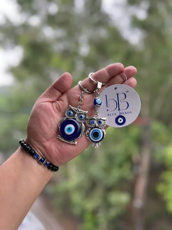 Pack_Of_2_Blue_&_Silver_Original_And_Evil_Eye_Keychain_For_Bike/Car_Gifting_With_Key_Ring_AntiRust