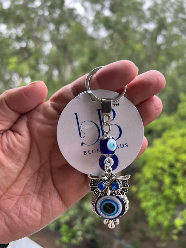 Pack_Of_2_Blue_&_Silver_Original_And_Evil_Eye_Keychain_For_Bike/Car_Gifting_With_Key_Ring_AntiRust