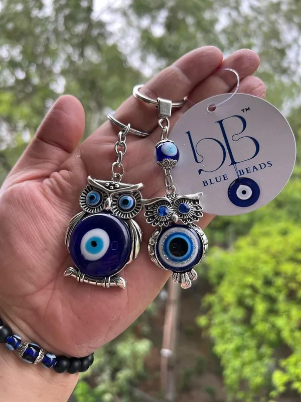 Pack_Of_2_Blue_&_Silver_Original_And_Evil_Eye_Keychain_For_Bike/Car_Gifting_With_Key_Ring_AntiRust