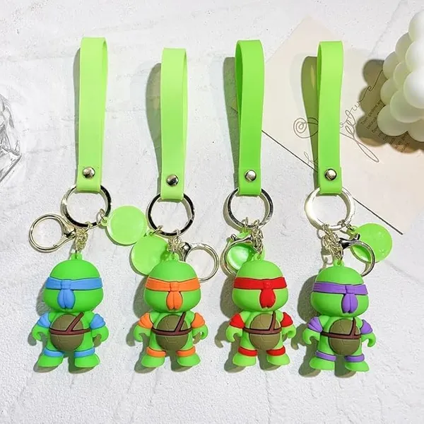 Pack_of_2_Pcs_BLUE_BEADS_Multi_Color_3D_Cute_Trending_Turtle_Cartoon_Keychain_with_Loop_and_Hook_Key_Chain_Key_Chain_|_Silicone_(_Any_Colour)