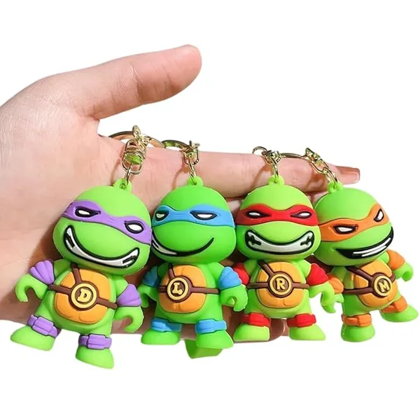 Pack_of_2_Pcs_BLUE_BEADS_Multi_Color_3D_Cute_Trending_Turtle_Cartoon_Keychain_with_Loop_and_Hook_Key_Chain_Key_Chain_|_Silicone_(_Any_Colour)