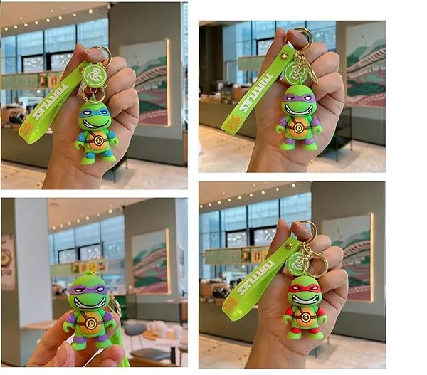 Pack_of_2_Pcs_BLUE_BEADS_Multi_Color_3D_Cute_Trending_Turtle_Cartoon_Keychain_with_Loop_and_Hook_Key_Chain_Key_Chain_|_Silicone_(_Any_Colour)