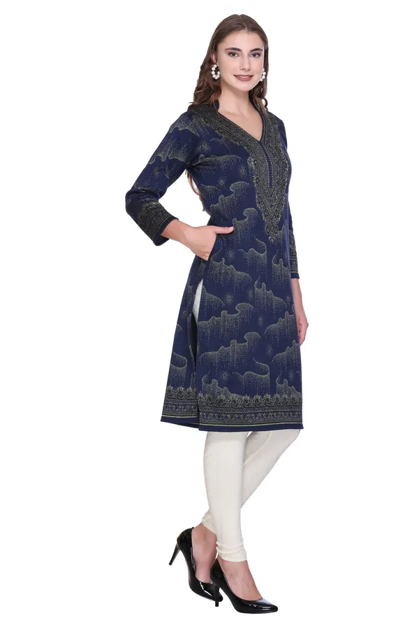 REBECCA_Women_Printed_Straight_Kurta_(Blue)