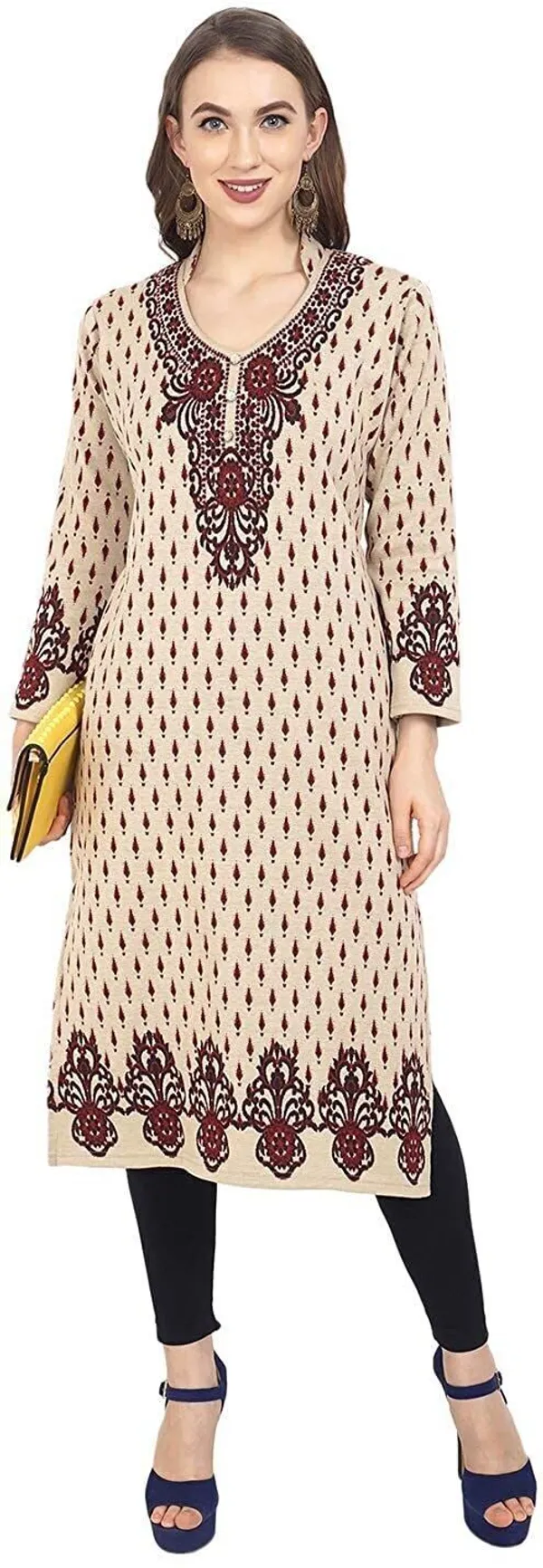 Rosary_Women_Printed_Straight_Kurta_(Beige)
