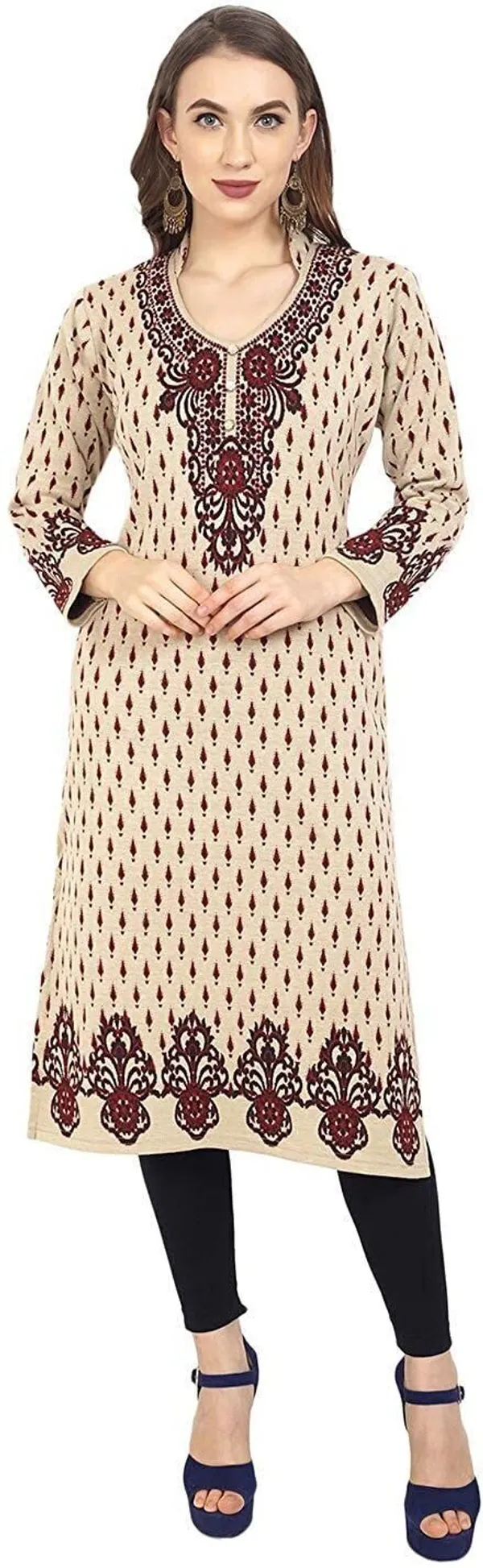 Rosary_Women_Printed_Straight_Kurta_(Beige)