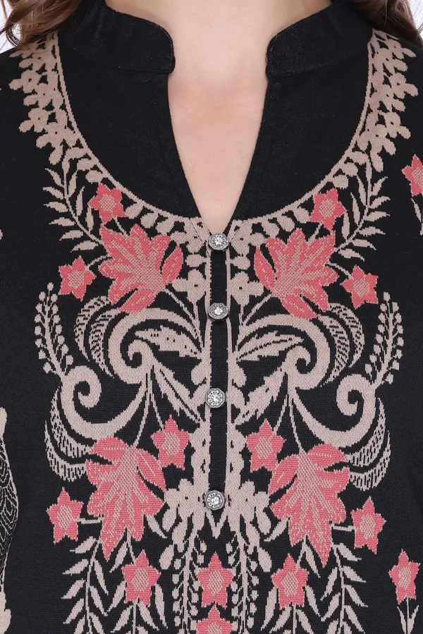 Rosary_Women_Printed_Straight_Kurta_(Black)