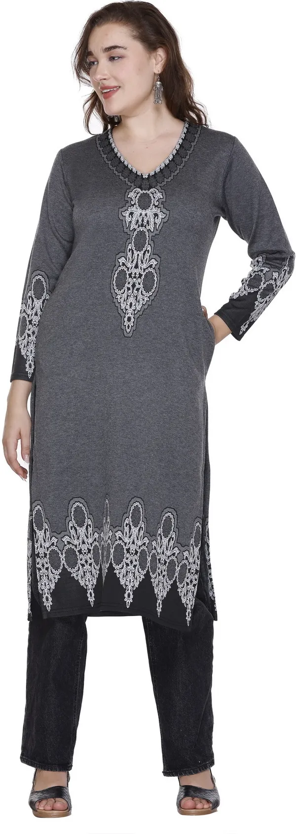 Rosary_Women_Printed_Straight_Kurta_(Black)