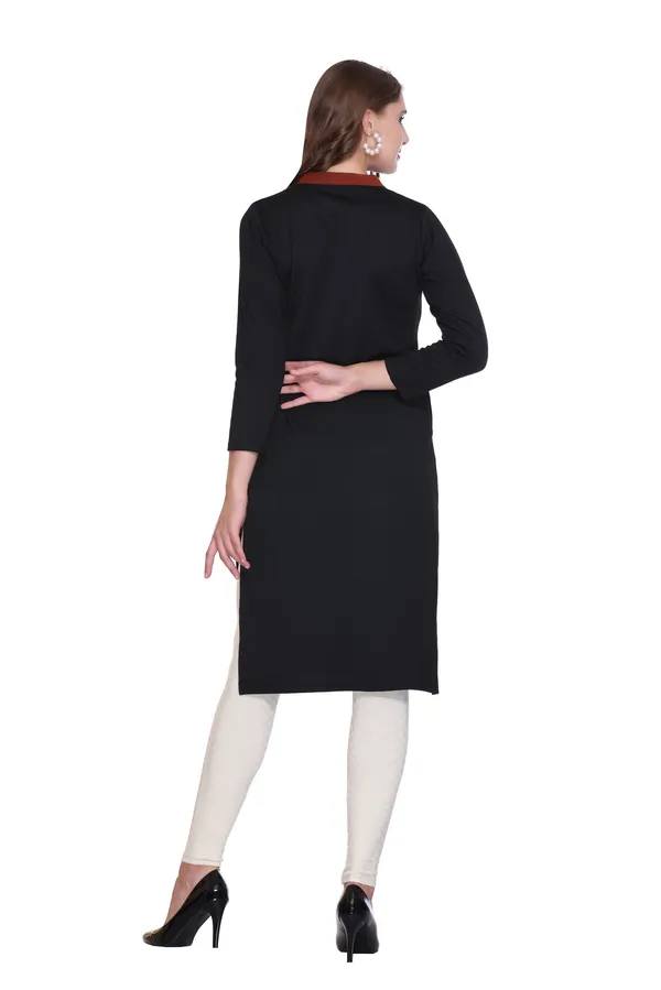 Rosary_Women_Printed_Straight_Kurta_(Black)