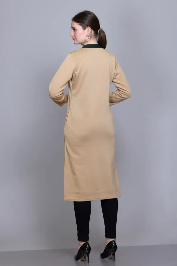 Rosary_Women_Solid_A-line_Kurta_(Brown)