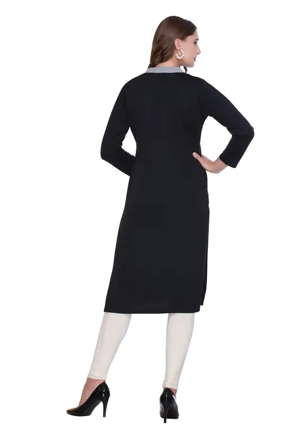 Rosary_Women_Solid_A-line_Kurta_(Black)
