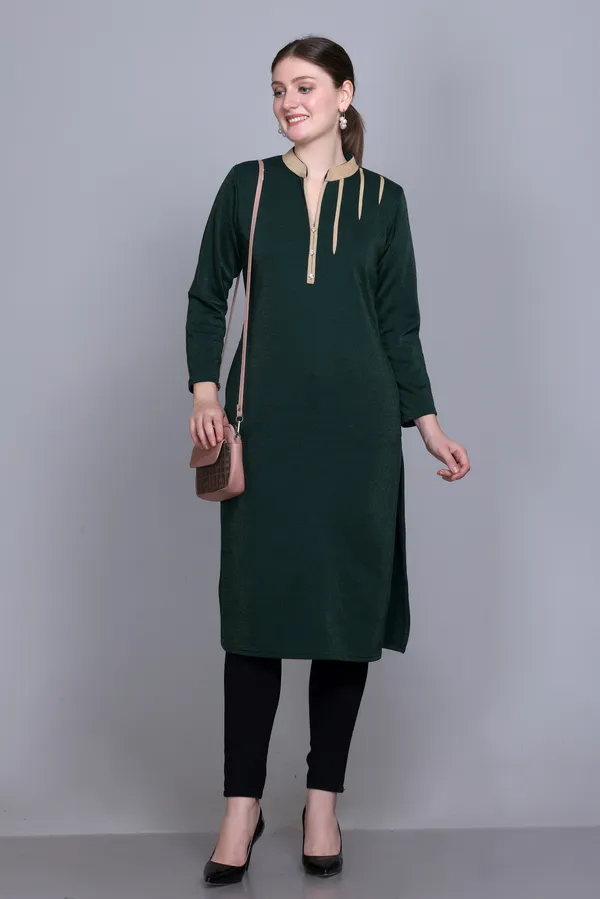 Rosary_Women_Solid_A-line_Kurta_(Green)