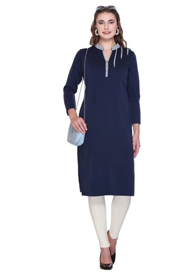 Rosary_Women_Solid_A-line_Kurta_(Dark_Blue)