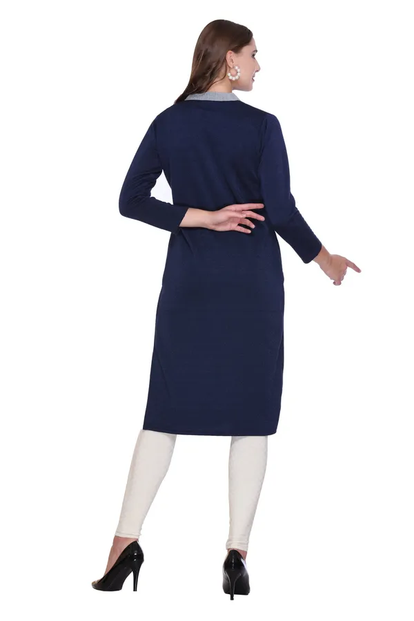 Rosary_Women_Solid_A-line_Kurta_(Dark_Blue)