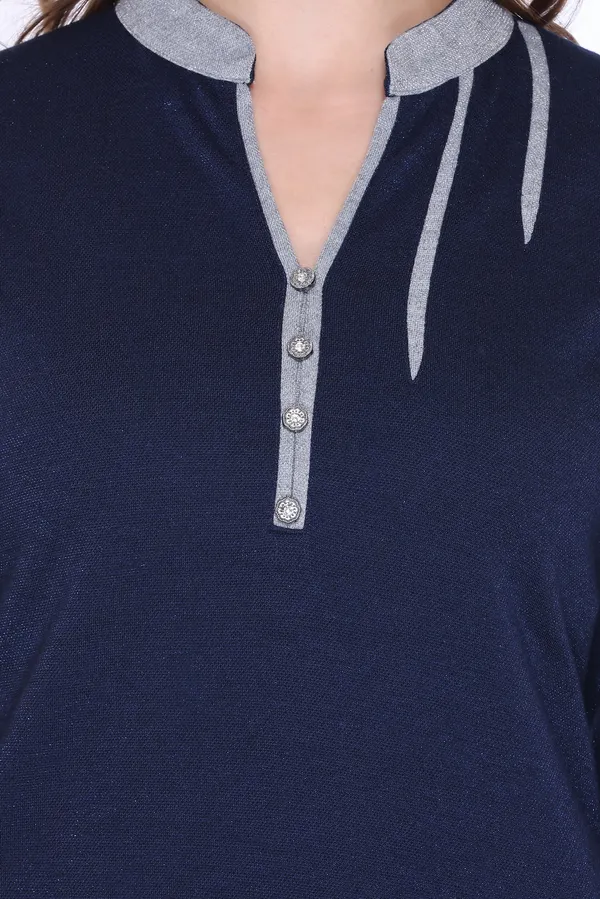 Rosary_Women_Solid_A-line_Kurta_(Dark_Blue)