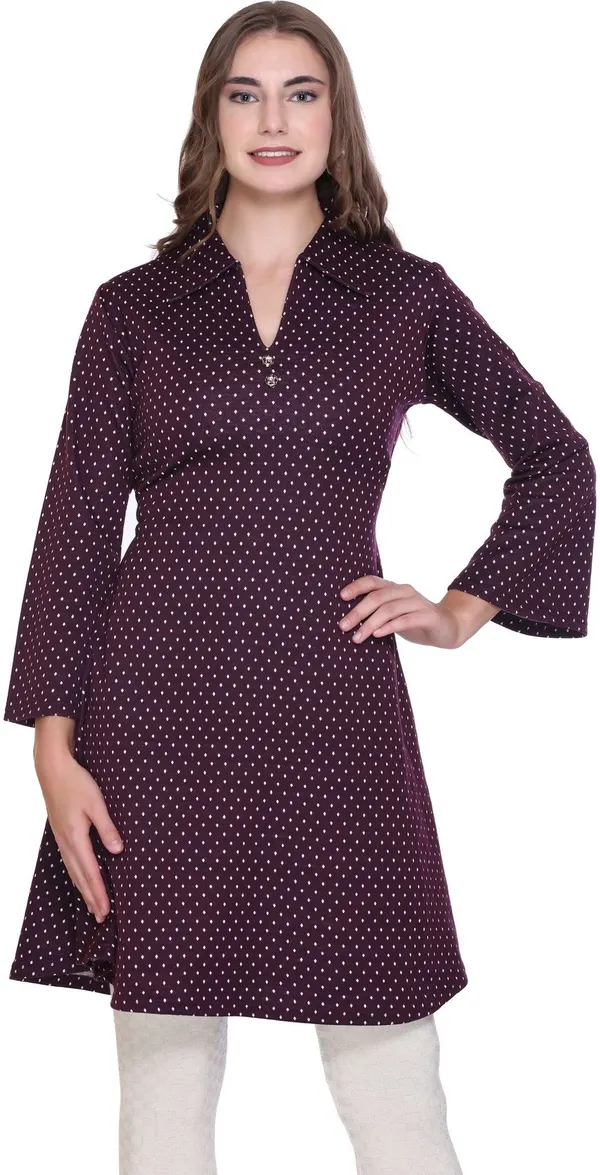 Rosary_Women_Printed_A-line_Kurta_(Maroon)